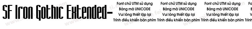 SF Iron Gothic Extended字体转换